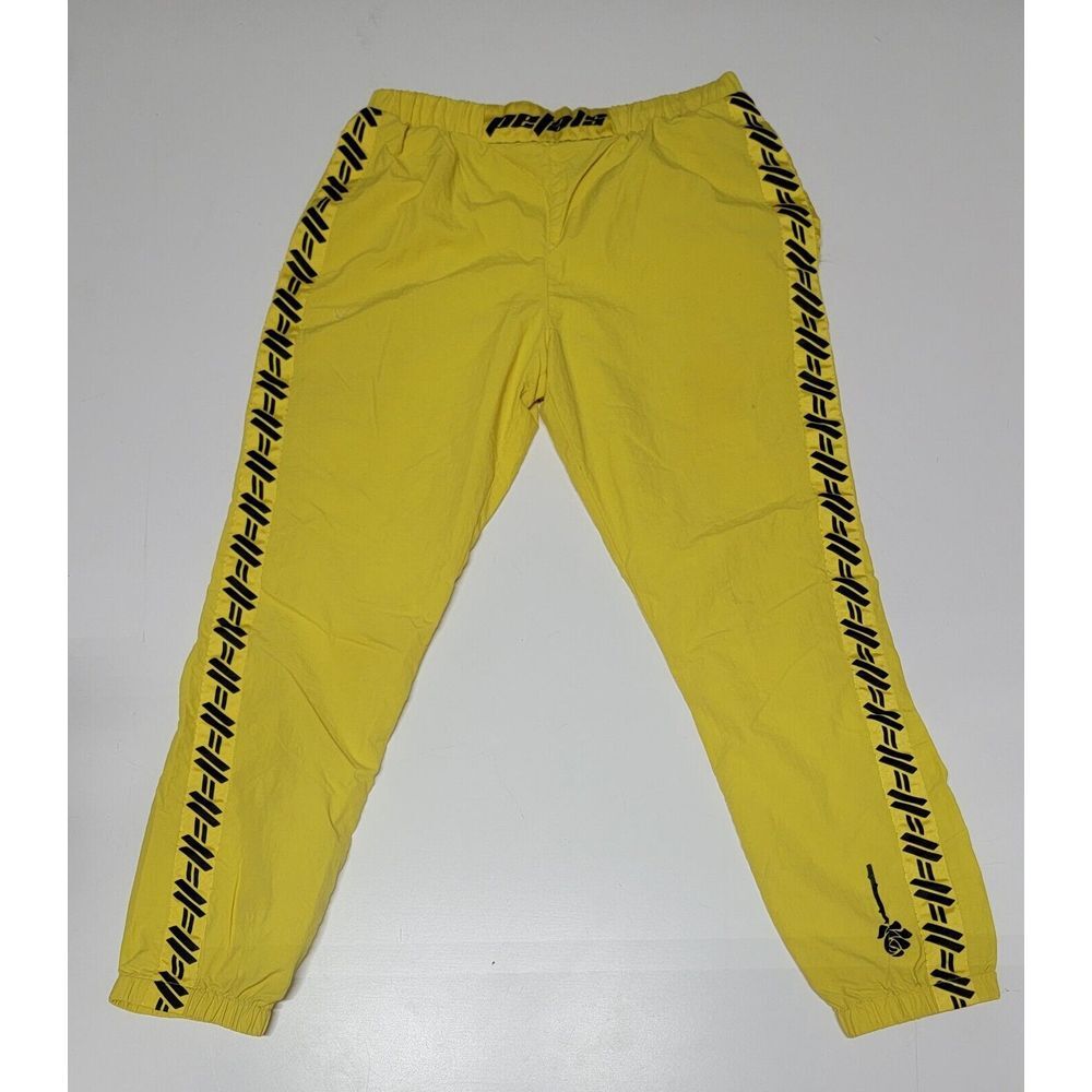 Petals by Petals and Peacocks Bright‎ Yellow Streetwear Splash Track Pants - Med